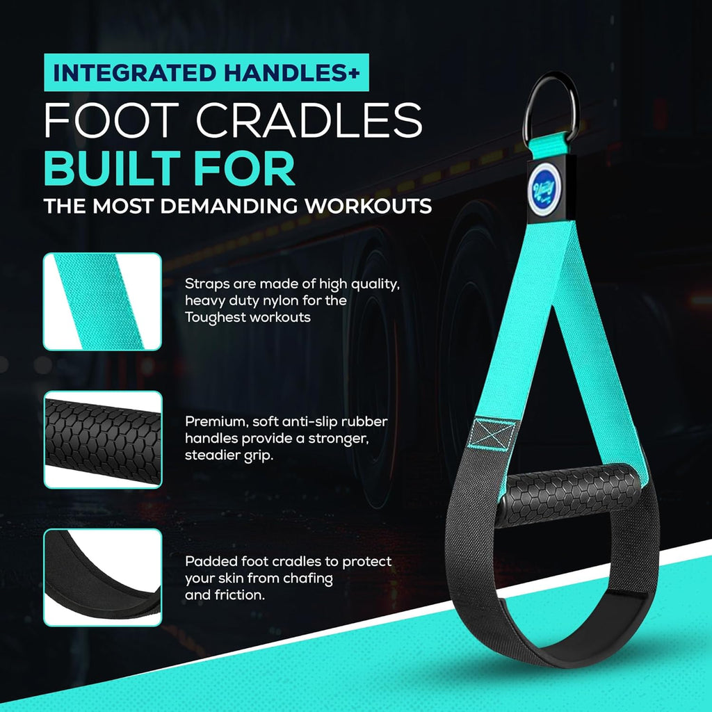 All In One Suspension Trainer Kit, Full Body Workout at Home, Exercise Straps That Will Help You Build Muscle, Burn Fat and Improve Mobility