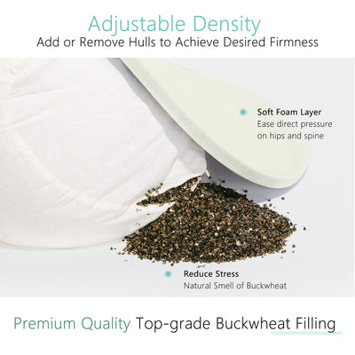 Hihealer Meditation Cushion, Traditional Tibetan Meditation Pillow Velvet Cover - Large Floor Cushion Seating for Adults - Yoga Buckwheat Bolster for Women、Moms