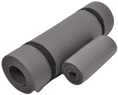 Fitvids All Purpose 1/2-Inch Extra Thick High Density Anti-Tear Exercise Yoga Mat and Knee Pad with Carrying Strap and Optional Yoga Blocks, Multiple