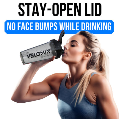 VELOMIX -6 PACK- 28 oz Protein Shaker Bottle for Protein Mixes - 6x Wire Whisk | Leak Proof Shaker Cups for Protein Shakes | Protein Shaker Bottle Pack | Protein Shake Cup (Earth Tones Collection)