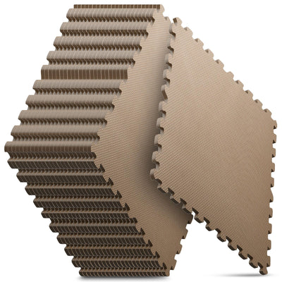 Home Gym Mat, Puzzle Exercise Mat, EVA Interlocking Foam Floor Tiles for Home Workout Equipment and Kids' Play Areas - Grey, 24 in x 24 in x ½ in - 12 Tiles (Grey, 12 Pack, 48 SQ FT)