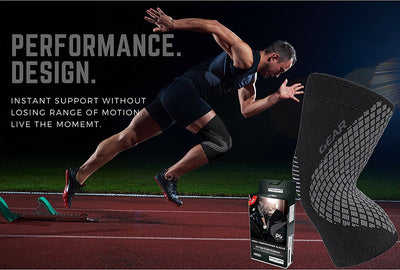 Physix Gear Knee Compression Sleeve for Men & Women - Best Compression Knee Brace for Walking, Running, Gym, Basketball, Weightlifting,Workout, Sports - Knee sleeves Support Compression & Stability