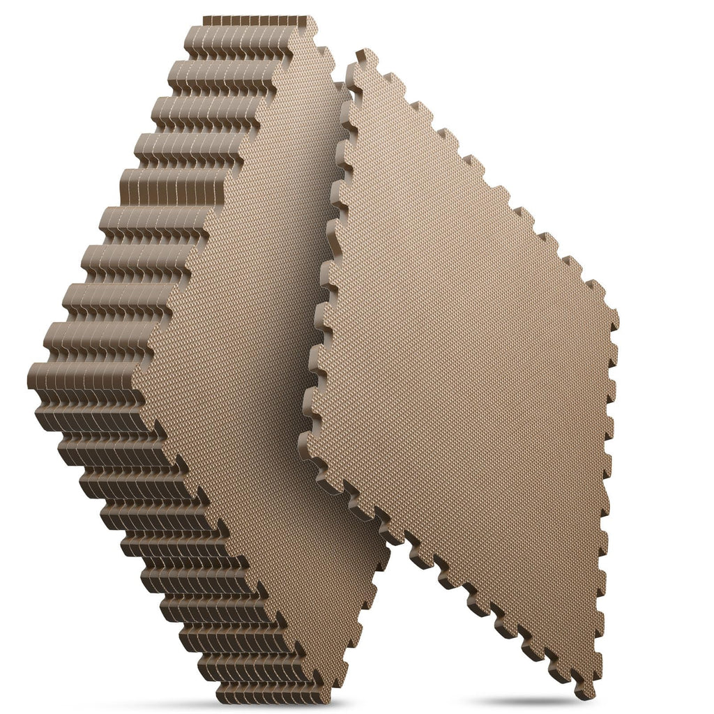 Home Gym Mat, Puzzle Exercise Mat, EVA Interlocking Foam Floor Tiles for Home Workout Equipment and Kids' Play Areas - Grey, 24 in x 24 in x ½ in - 12 Tiles (Grey, 12 Pack, 48 SQ FT)