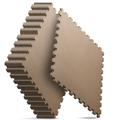 Home Gym Mat, Puzzle Exercise Mat, EVA Interlocking Foam Floor Tiles for Home Workout Equipment and Kids' Play Areas - Grey, 24 in x 24 in x ½ in - 12 Tiles (Grey, 12 Pack, 48 SQ FT)