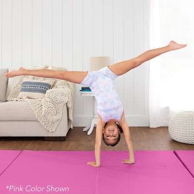 Best Choice Products 10ftx4ftx2in Folding Gym Mat 4-Panel Exercise Gymnastics Aerobics Workout Fitness Floor Mats w/Carrying Handles