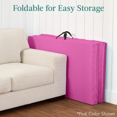 Best Choice Products 10ftx4ftx2in Folding Gym Mat 4-Panel Exercise Gymnastics Aerobics Workout Fitness Floor Mats w/Carrying Handles