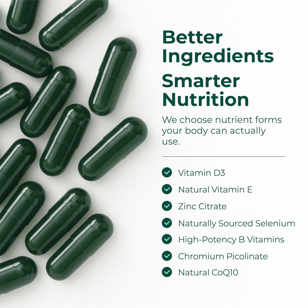 Multivitamin for Men – Methylated Mens Multivitamins & Multiminerals Capsules with Vitamin B12, A, D, C, Zinc, Magnesium & More for Complete Daily Support – High Potency Bioavailable Vitamins for Men