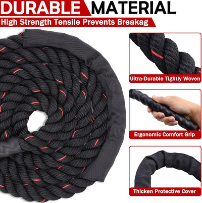 Jump Rope, Weighted Jump Rope for Men Women, 2.8lb Heavy Jumping Ropes for Fitness, Adult Skipping Rope for Home Gym Exercise, Improve Strength and Building Muscle Workout Equipment