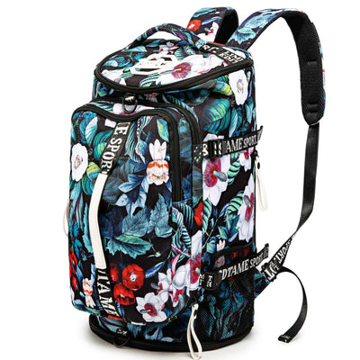 Gym Duffle Bag Backpack with Shoe Compartment,4 ways Travel Backpack for Women and Men,Multi-Functional Weekender bag with Waterproof Layer&Laptop Compartment for Fitness, Travel,Camping