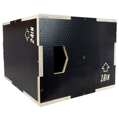 Ultra Fitness Gear Wooden Plyo Box, 31 Plyometric Jump Training Squat, Step Up, Jumps & More Workout Size S, M, L, XL