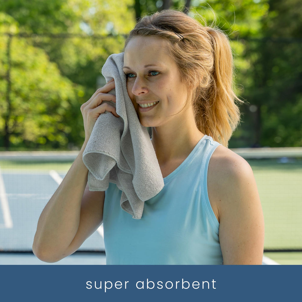 S&T INC. Microfiber Gym Towels, Yoga Towel for Home and Gym Bag, 16 Inch x 27 Inch, 6 Pack