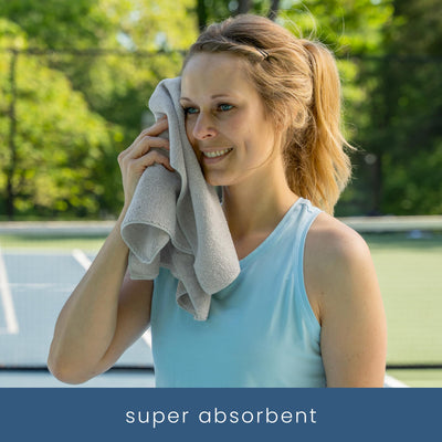 S&T INC. Microfiber Gym Towels, Yoga Towel for Home and Gym Bag, 16 Inch x 27 Inch, 6 Pack