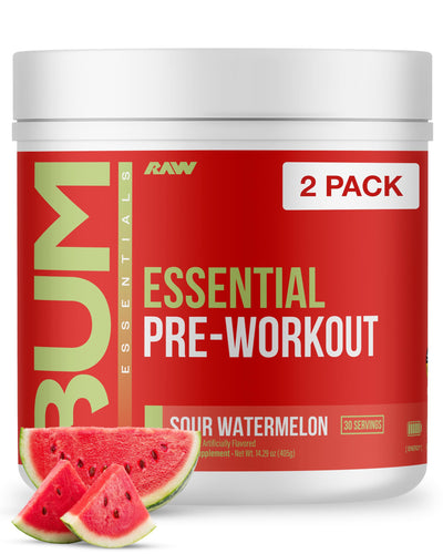 RAW Nutrition - Essential Pre - Chris Bumstead Pre Workout Formula, Sports Nutrition Pre-Workout Powders | Men & Womens Drink, Energy Powder for Working Out (Peach Mango)