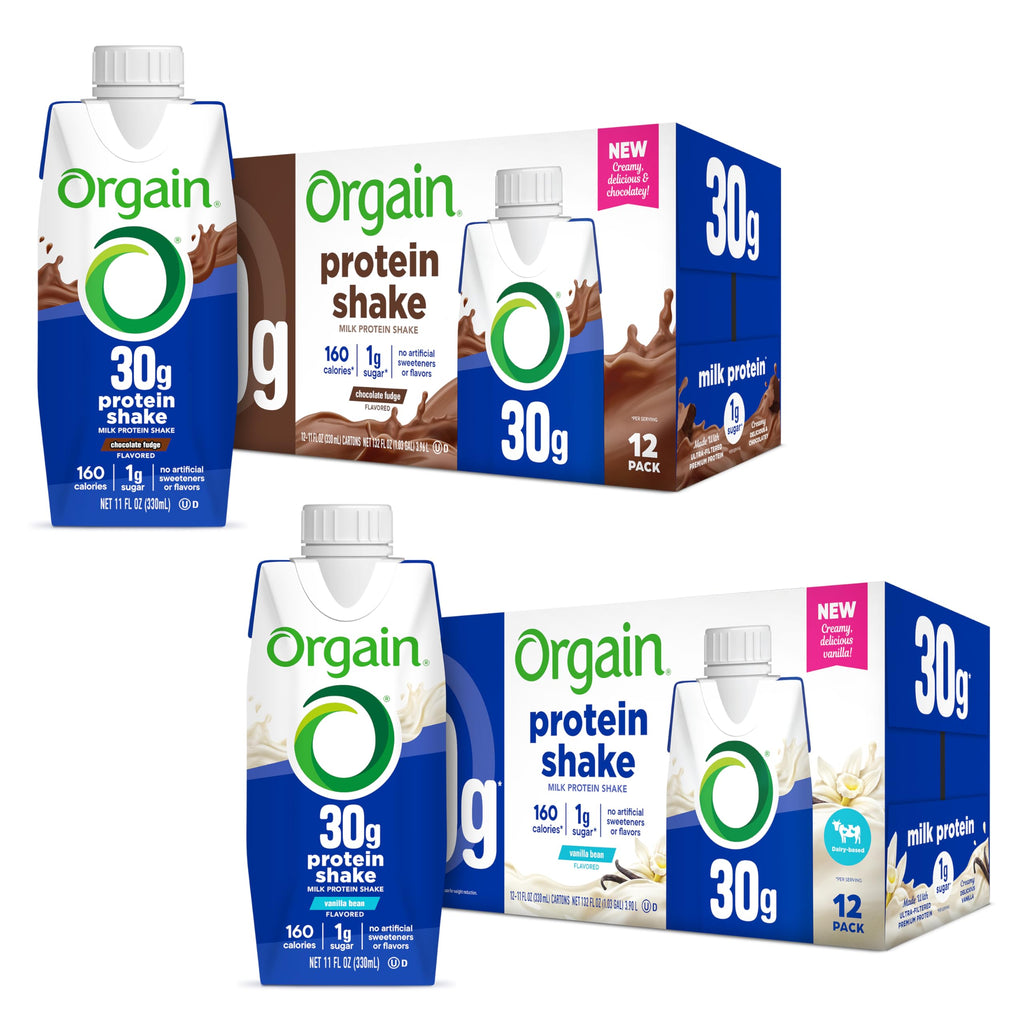 Orgain 30g High Protein Shake, Dairy Isolate Milk Protein, Vanilla Bean, 5g BCAAs, 1g Sugar Per Serving, Meal Replacement, Ready to Drink, Keto Friendly, Gluten-Free 11 Fl Oz (Pack of 12)