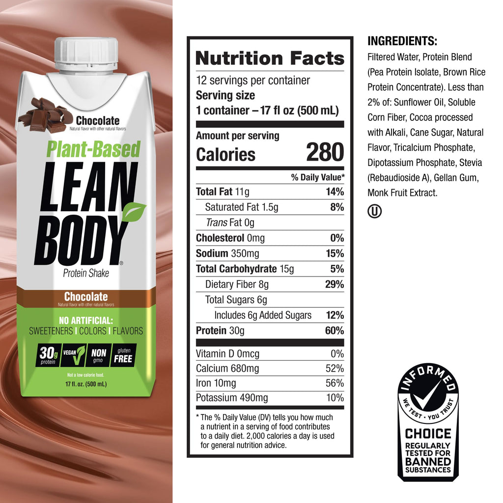 Labrada Lean Body Ready-to-Drink Cookies and Cream Protein Shake, 40g Protein, Whey Blend , 0 Sugar, Gluten No, 22 Vitamins & Minerals, (Recyclable Carton & Lid - Pack of 12) LABRADA , 17 Fl Oz (Pack of 12)
