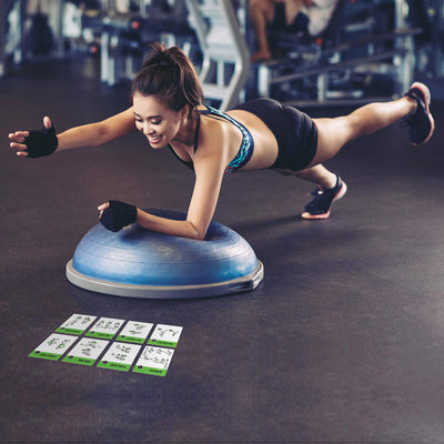 NewMe Fitness Stretching Workout Cards, Instructional Fitness Deck for Women & Men, Beginner Fitness Guide to Training Exercises at Home or Gym