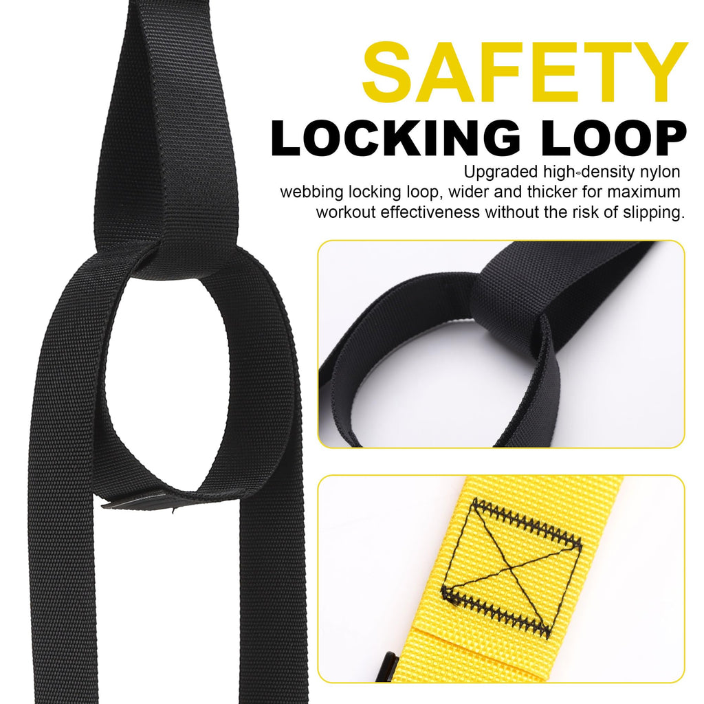 Home Resistance Training Kit | Full-Body Workout with Suspension Trainer Straps, Door Anchor, Handles, and Carrying Bag | Complete Home Gym Equipment