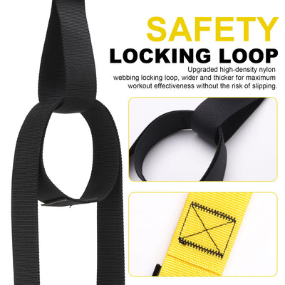 Home Resistance Training Kit | Full-Body Workout with Suspension Trainer Straps, Door Anchor, Handles, and Carrying Bag | Complete Home Gym Equipment