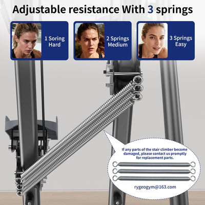 Stair Stepper for Home, Upgraded Vertical Climber Machine for Full-Body Workout, Compact Folding Cardio Exercise Climber, Resistance Adjustable Handlebar & Pedals