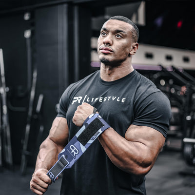 Heavy Duty Premium Wrist Wraps, More Elasticity, Reinforced Stitching, Extra Wide Strap, Strong Thumb Loop, Larry Wheels Weightlifting Wraps