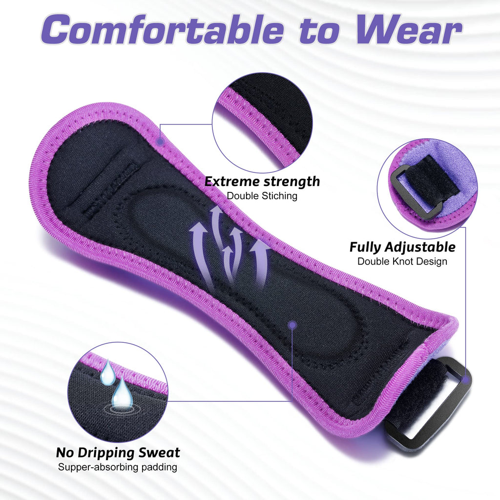 IPOW 2 Pack Knee Pain Relief & Patella Stabilizer Knee Strap Brace Support for Hiking, Soccer, Basketball, Running, Jumpers Knee, Tennis, Tendonitis, Volleyball & Squats, Black