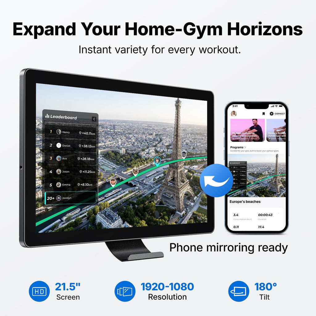 MERACH Pro-Grade Rowing Machines for Home, Smart Magnetic Rowing Machine with Self-Generation, Double Resistance and 400 LBS MAX Load, Wooden Tracks for Silent Sliding, MERACH App 1000+ Course & Games