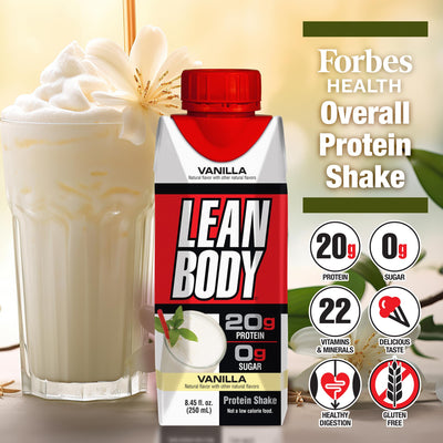 Labrada Lean Body Ready-to-Drink Cookies and Cream Protein Shake, 40g Protein, Whey Blend , 0 Sugar, Gluten No, 22 Vitamins & Minerals, (Recyclable Carton & Lid - Pack of 12) LABRADA , 17 Fl Oz (Pack of 12)