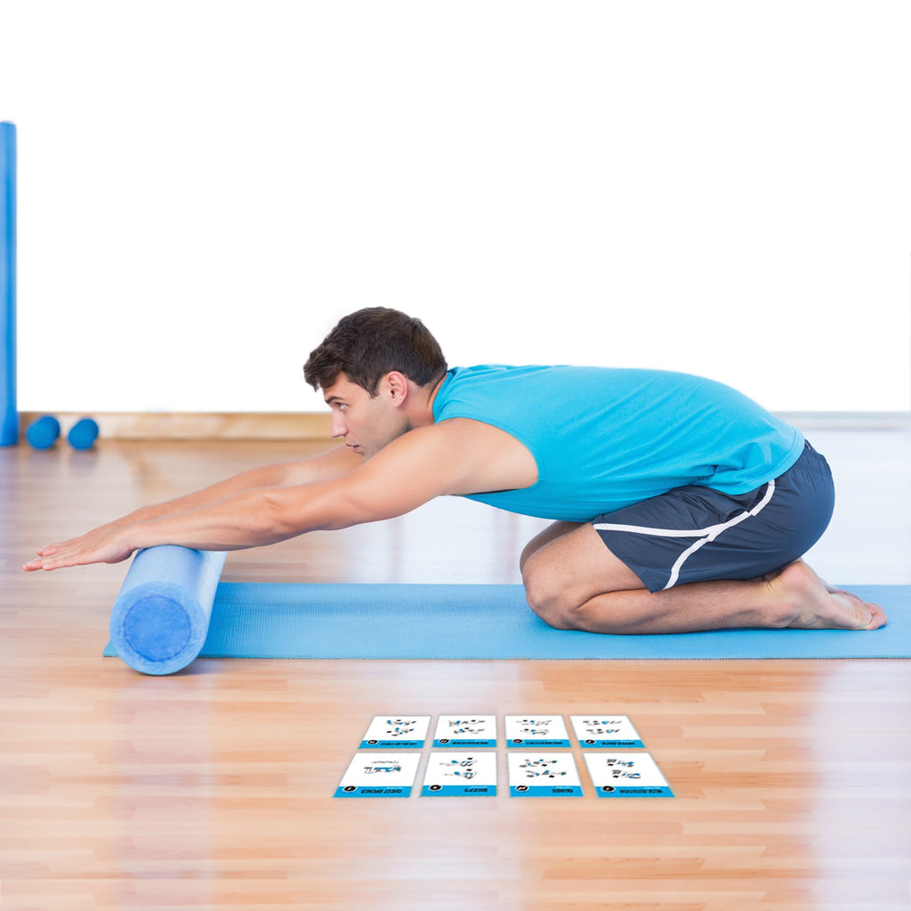 NewMe Fitness Stretching Workout Cards, Instructional Fitness Deck for Women & Men, Beginner Fitness Guide to Training Exercises at Home or Gym