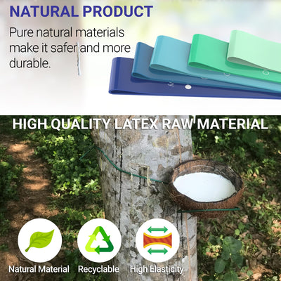 TechStone Resistance Bands Set for Men and Women, Pack of 5 Different Levels Elastic Band for Home Gym Long Exercise Workout – Great Fitness Equipment for Training, Yoga – Free Carrying Bag