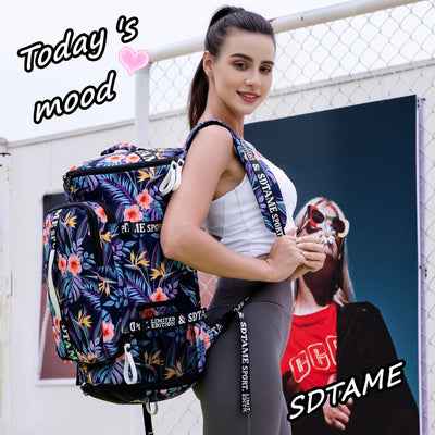 Gym Duffle Bag Backpack with Shoe Compartment,4 ways Travel Backpack for Women and Men,Multi-Functional Weekender bag with Waterproof Layer&Laptop Compartment for Fitness, Travel,Camping