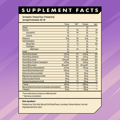 Advanced Energy - Energy Boosting Formula with Electrolytes for Hydration - L-Theanine to Combat Jitters - Sugar Free & Keto Friendly - No Maltodextrin (40 Servings) (Rocket Pop)