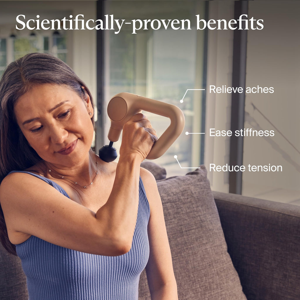 TheraGun Therabody Relief Handheld Percussion Massage Gun - Easy-to-Use, Comfortable & Light Personal Massager for Every Day Pain Relief Massage Therapy in Neck, Back, Leg, Shoulder and Body (Navy)