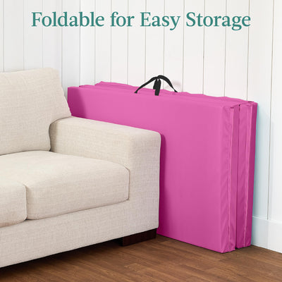 Best Choice Products 10ftx4ftx2in Folding Gym Mat 4-Panel Exercise Gymnastics Aerobics Workout Fitness Floor Mats w/Carrying Handles