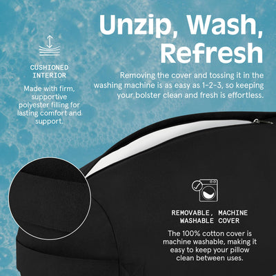 Retrospec Retrospec Sequoia Yoga Bolster Pillow - Meditation Cushion for Yoga Practices - Includes Machine Washable 100% Cotton Cover & Durable Carry Handle