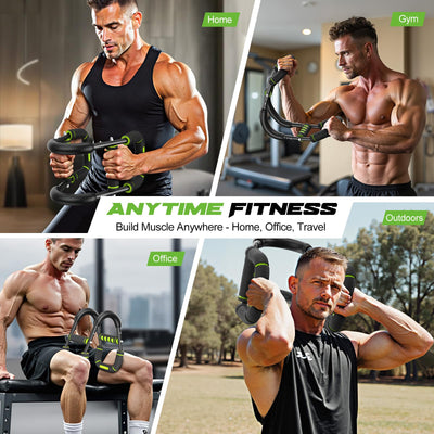 Twister Arm Trainer for Men, Chest Workout Equipment 5-Level Adjustable (40-130lb) with Ergonomic 27° Targets Biceps/Clip/Thigh, Portable Exerciser for Home Gym Travel Fitness