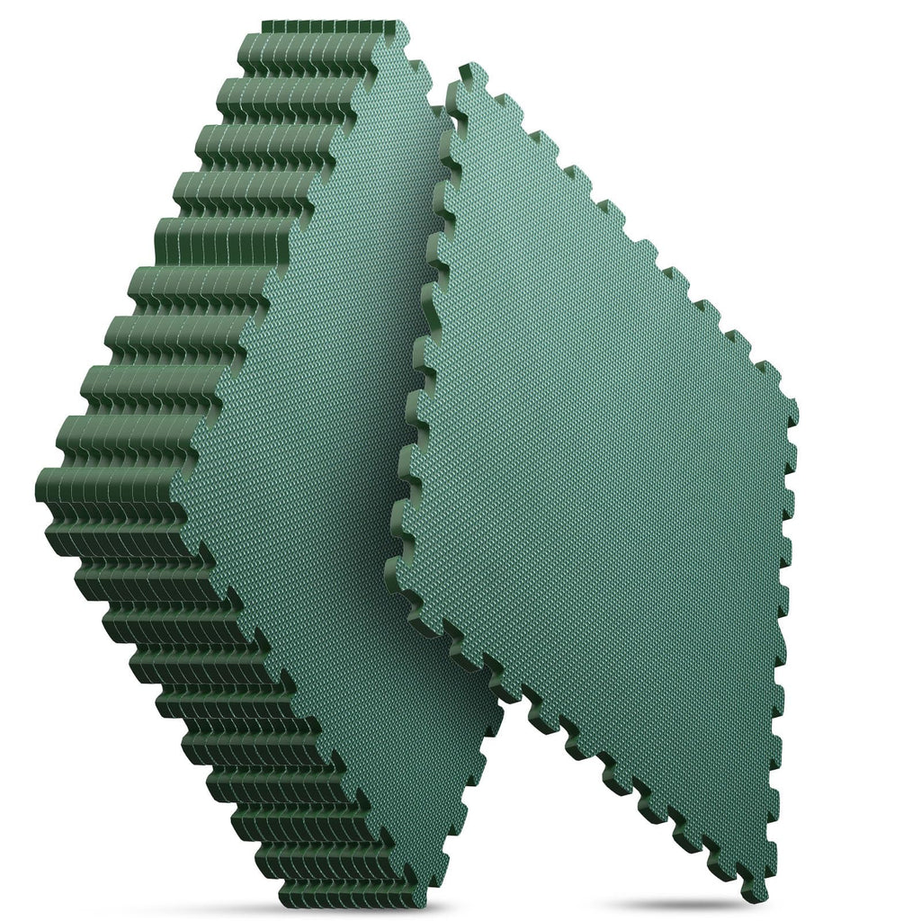 Home Gym Mat, Puzzle Exercise Mat, EVA Interlocking Foam Floor Tiles for Home Workout Equipment and Kids' Play Areas - Grey, 24 in x 24 in x ½ in - 12 Tiles (Grey, 12 Pack, 48 SQ FT)