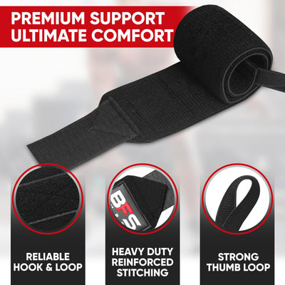 Wrist Wraps for Weightlifting,18” Premium Quality Wrist Straps for Weightlifting,Weight Lifting Wrist Wraps with Thumb Loop for Curls Dips,Powerlifting Weight Training Men Women