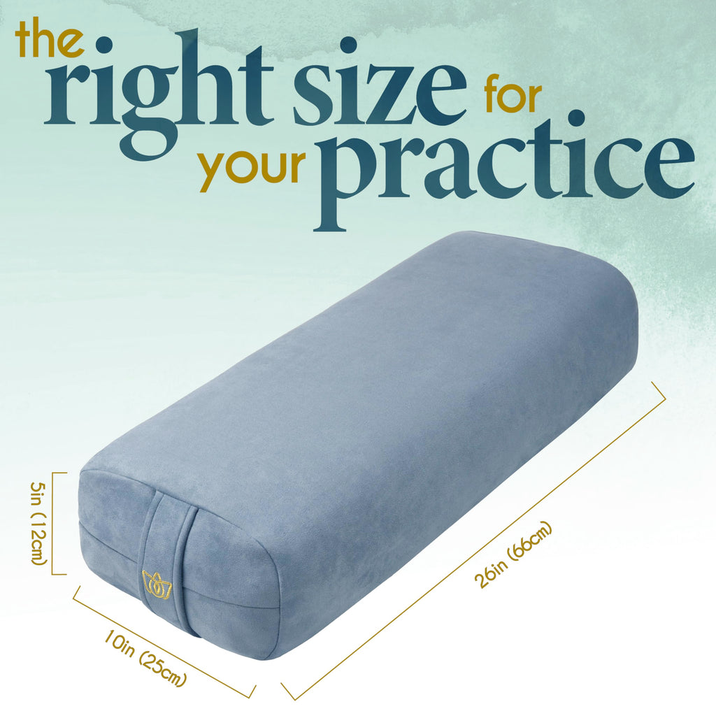 Florensi Meditation Cushion - Comfortable Floor Pillow - Traditional Tibetan Meditation Pillow with Beautiful Velvet Cover - Large Floor Cushion Seating for Adults - Premium Yoga Buckwheat Bolster