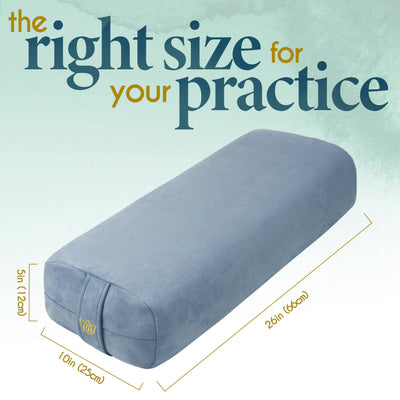 Florensi Meditation Cushion - Comfortable Floor Pillow - Traditional Tibetan Meditation Pillow with Beautiful Velvet Cover - Large Floor Cushion Seating for Adults - Premium Yoga Buckwheat Bolster