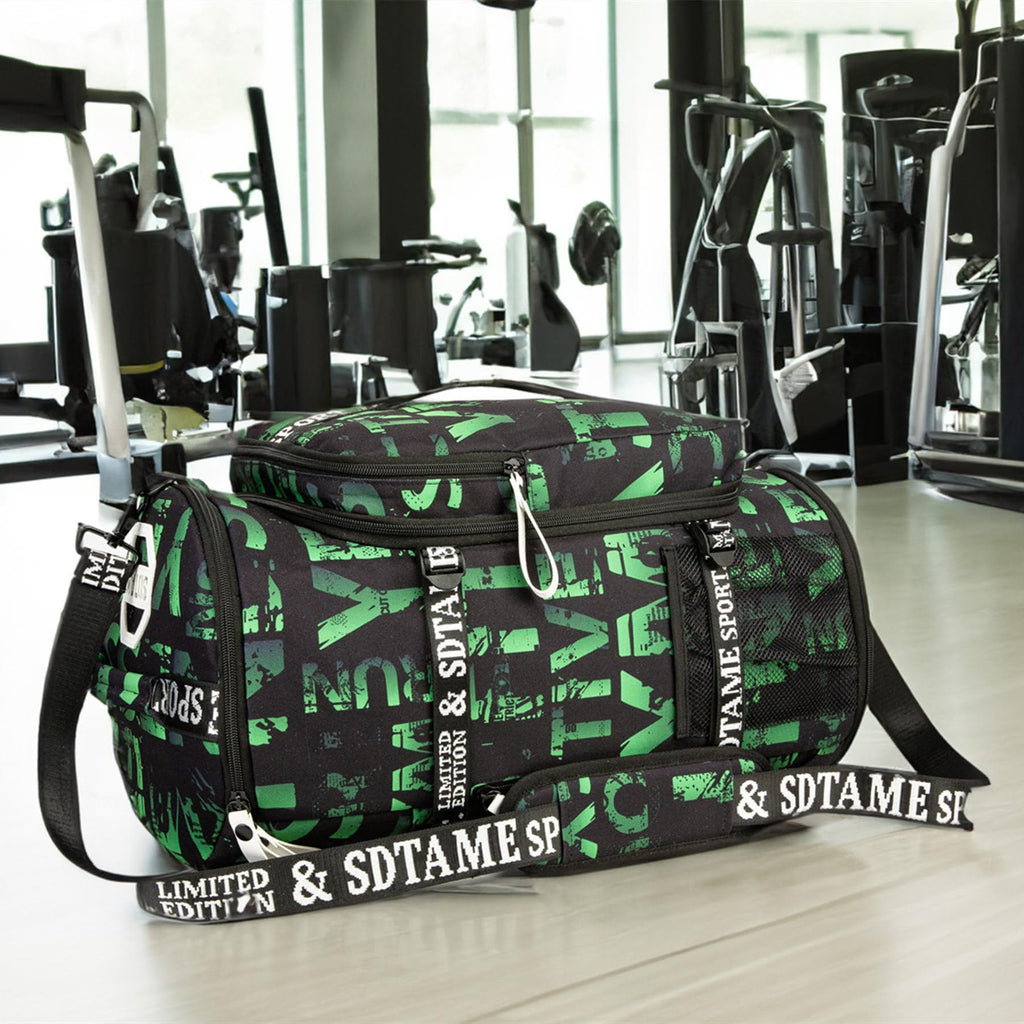 Gym Duffle Bag Backpack with Shoe Compartment,4 ways Travel Backpack for Women and Men,Multi-Functional Weekender bag with Waterproof Layer&Laptop Compartment for Fitness, Travel,Camping