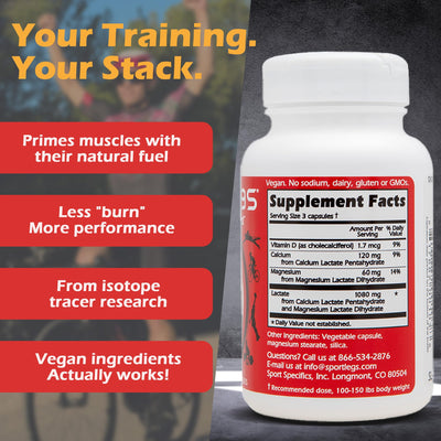 SPORTLEGS Fast Fitness Boost Pre Workout for Men and Women, Lactic Acid Supplement, Sports Endurance Fuel Endurance Supplements for Runners - 5-Cap Packet, Trial Pack of 3