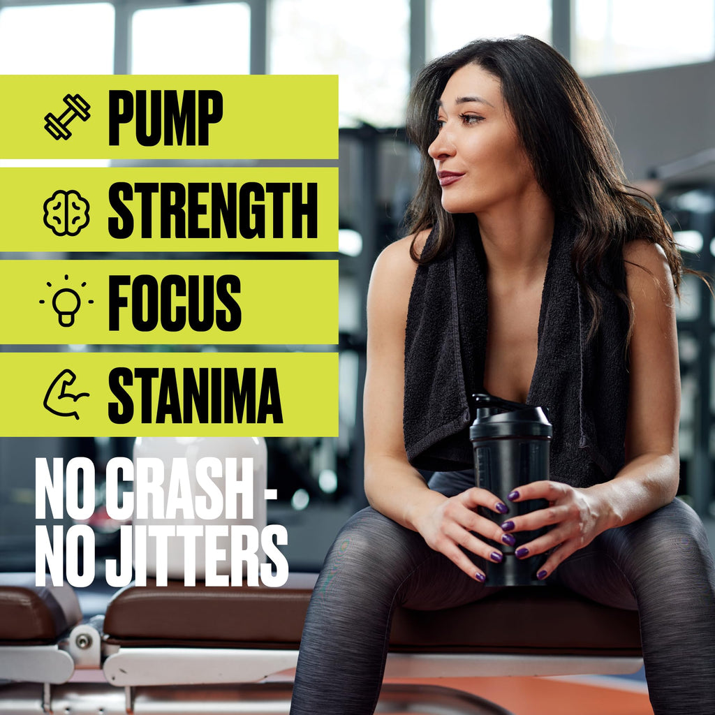 BULLFIT Pre Workout Powder, Pina Coolada Flavor, Pre-Workout Support for Men & Women, L Citrulline, Creatine, Beta Alanine & Electrolytes, Powdered Drink Mix with No Sucralose & Zero Sugar, 20 Srvgs