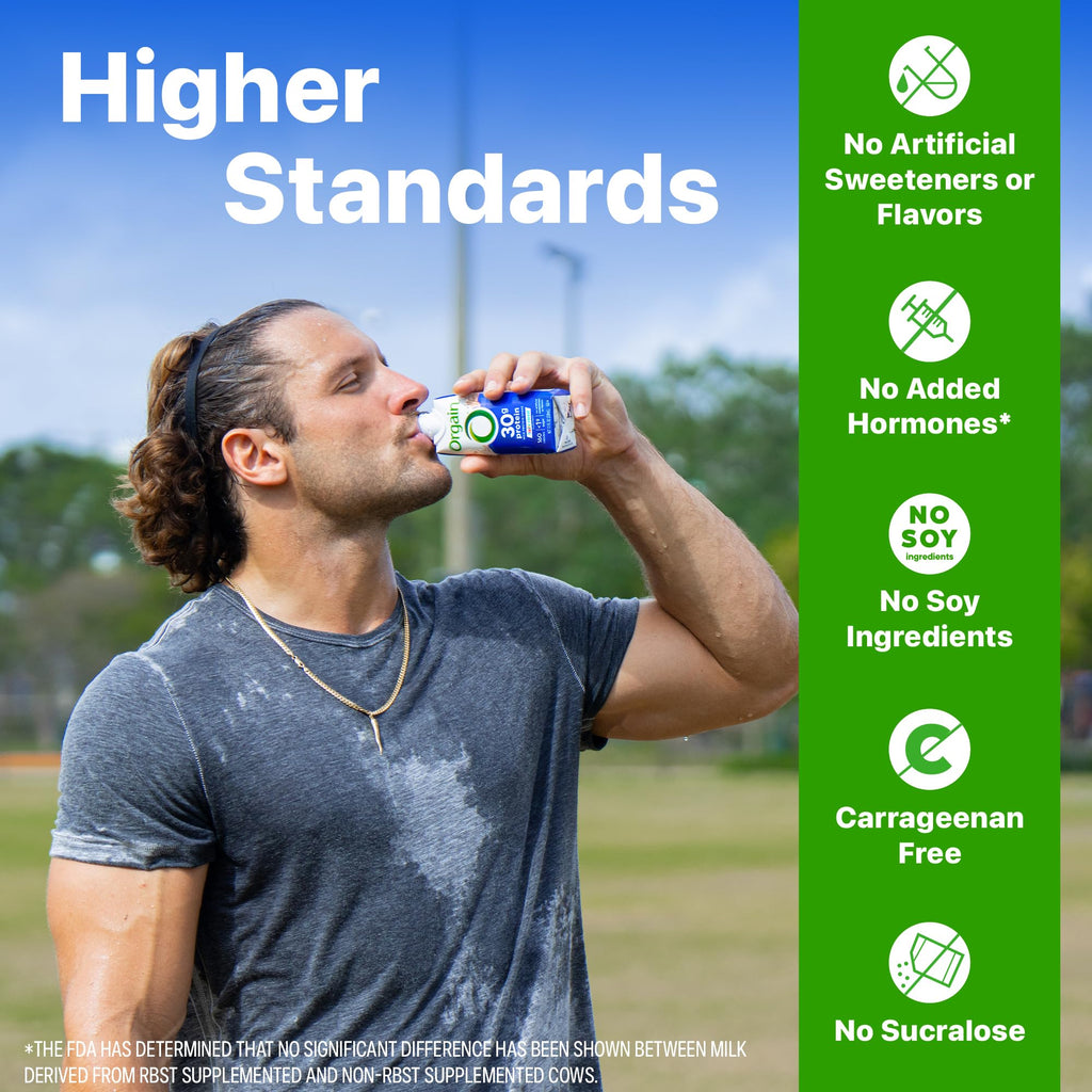 Orgain 30g High Protein Shake, Dairy Isolate Milk Protein, Vanilla Bean, 5g BCAAs, 1g Sugar Per Serving, Meal Replacement, Ready to Drink, Keto Friendly, Gluten-Free 11 Fl Oz (Pack of 12)