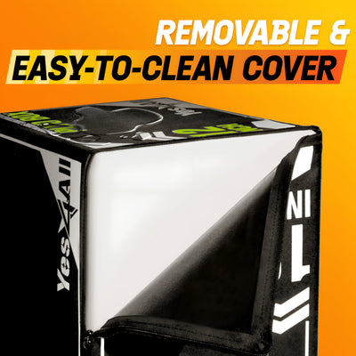 Yes4All 3-in-1 Soft-Padded Plyo Box With Wooden Core, Non-Slip Multi-Use Cushioned Plyometric Jump Box with Vinyl Cover for Jumping, Conditioning, Strength Training