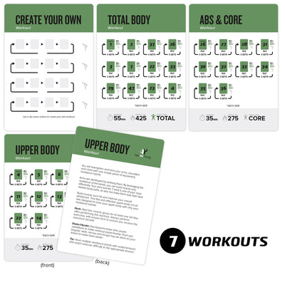 NewMe Fitness Stretching Workout Cards, Instructional Fitness Deck for Women & Men, Beginner Fitness Guide to Training Exercises at Home or Gym