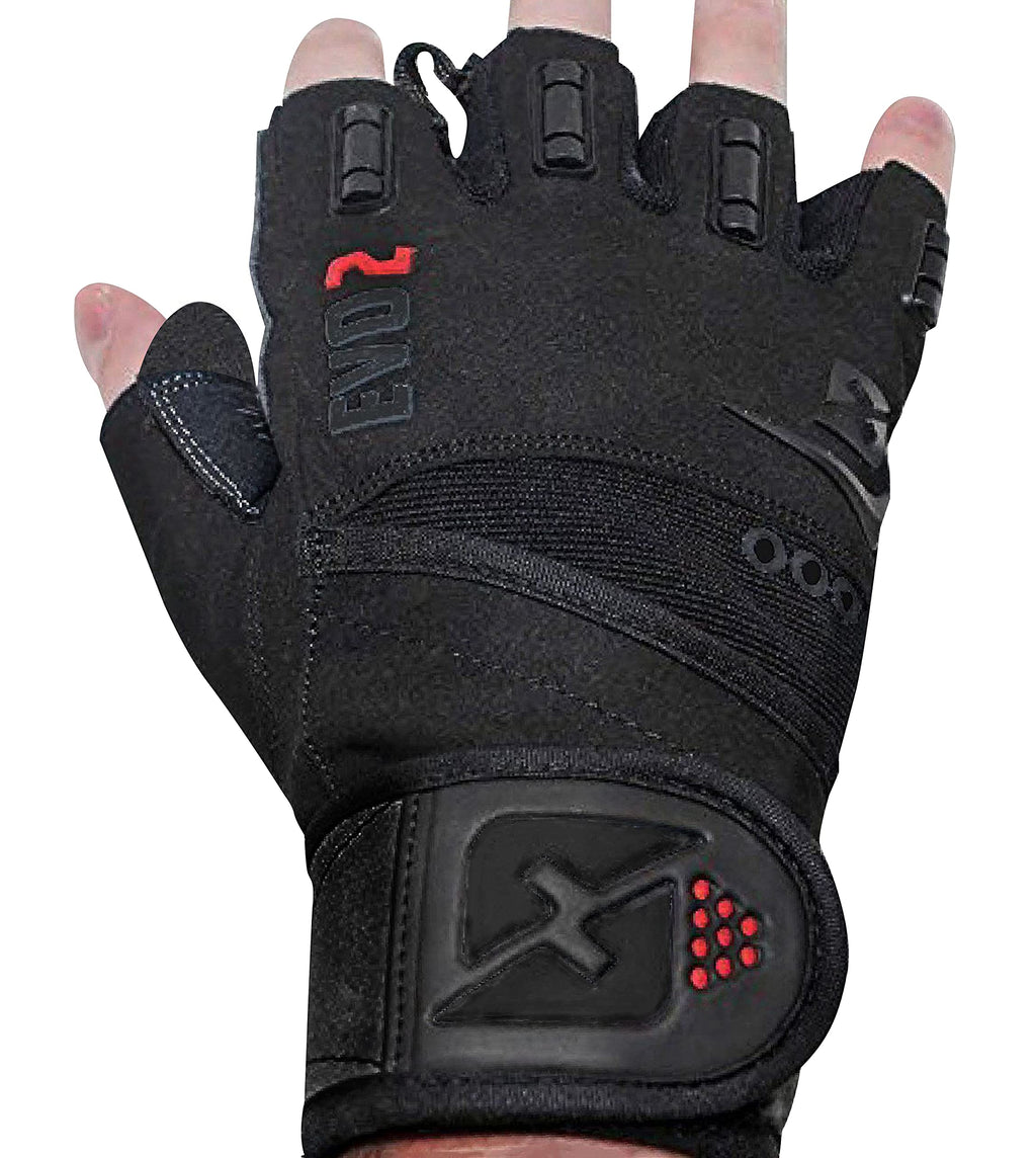skott Evo 2 Weightlifting Gloves with Integrated Wrist Wrap Support-Double Stitching for Extra Durability-Get Ripped with The Best Body Building Fitness and Exercise Accessories