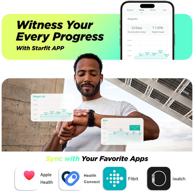 RunStar Smart Scale FSA&HSA Eligible, 8 Electrodes Digital Bathroom Scale for Body Weight and Fat, BMI, Muscle Mass 28 Body Composition Measurement, with Full-Color TFT LCD on Retractable Handle