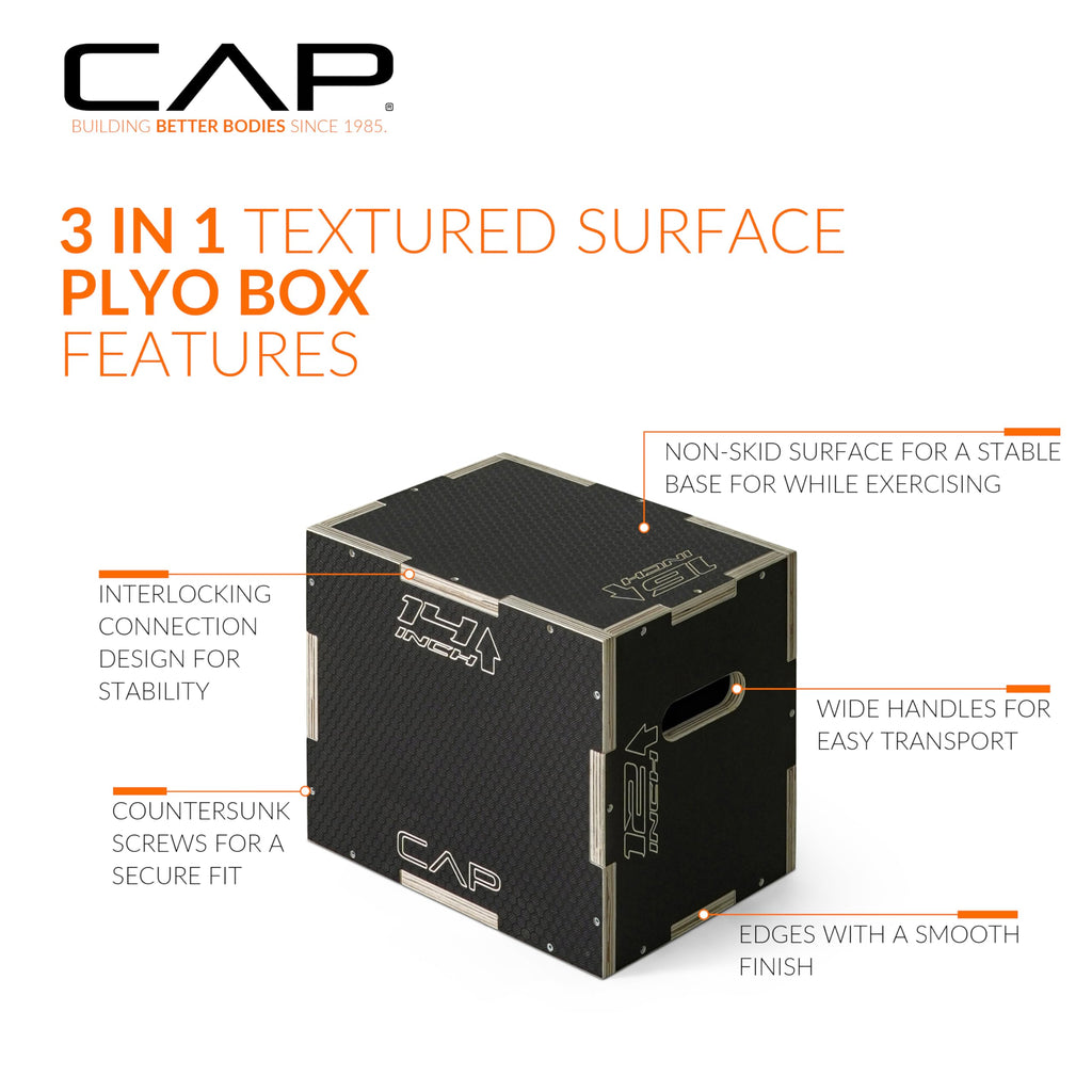 CAP Barbell 3-in-1 Plyometric Box | Multiple Styles and Sizes