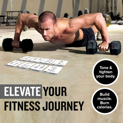 NewMe Fitness Stretching Workout Cards, Instructional Fitness Deck for Women & Men, Beginner Fitness Guide to Training Exercises at Home or Gym