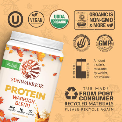 Organic Plant Based Protein Powder | Vegan Organic Protein Powder Vanilla Flavored with BCAA Amino Acids & Hemp Seed Pea Blend | Non-GMO Soy Dairy Filler & Gluten Free (Vanilla, 32 Servings)